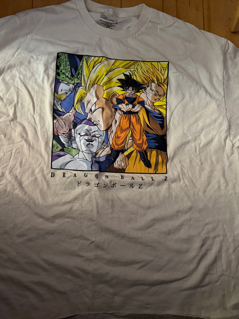 Dragon Ball Z Graphic Tee - White Anime Print Short Sleeve
